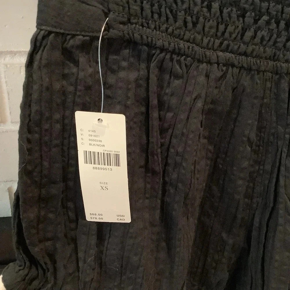 #244 NWT Anthropologie OVERSIZED Black Gauze Shorts Womens Size XS - Picture 3 of 5